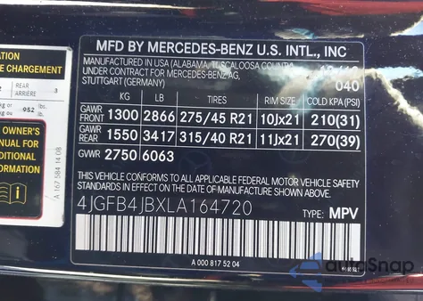 2020 Mercedes-Benz Gle 350 from USA, damaged, VIN 4JGFB4JBXLA164720
